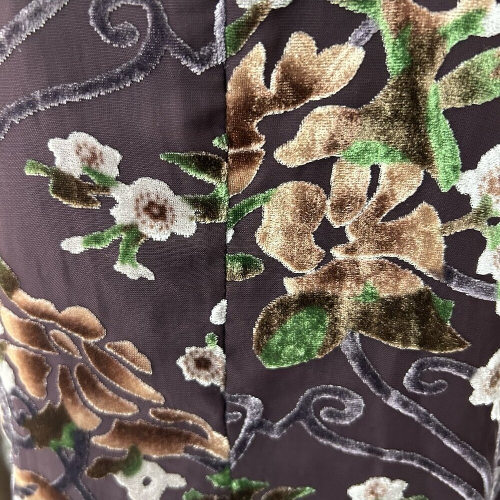 Carolina Belle Halter Dress Sz 12 Sleeveless Floral Velvet Burnout Fairy Whimsy - Picture 7 of 12